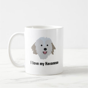 Havanese Dog Coffee Mok - Ik hou van mijn Havanese