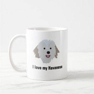 Havanese Dog Coffee Mok - Ik hou van mijn Havanese