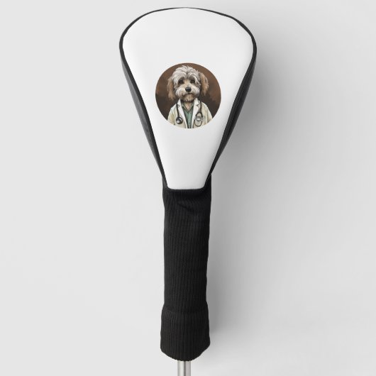 Havanese Dog Doctor Golfheadcover (Voorkant)