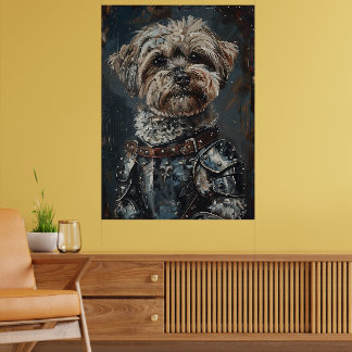 Havanese Dog In Armor Poster