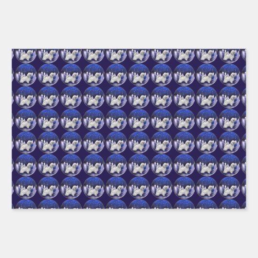 Havanese Dog Kerstmis Inpakpapier Vel (Voorkant 3)