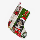 Havanese Dog Kerstmis Kleine Kerstsok (Voorkant (Hangend))