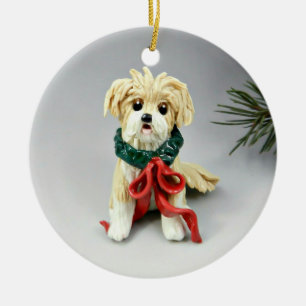 Havanese Dog-kerstversiering Keramisch Ornament