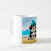 Havanese Dog op strand Koffiemok (Voorkant links)