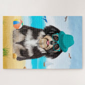 Havanese Dog op strand Legpuzzel (Horizontaal)