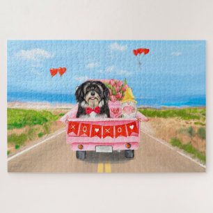 Havanese Dog Valentijnsdag Truck Legpuzzel