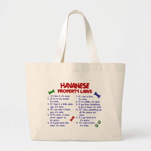 HAVANESE Eigendomwetten 2 Grote Tote Bag (Voorkant)