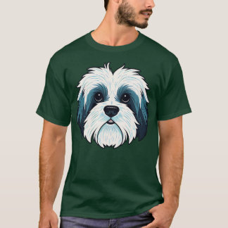 Havanese Gezicht Schattige Toon Puppy Hondenliefhe T-shirt