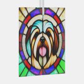 Havanese "Glas in lood" Glas Ornament (Voorkant Rechts)