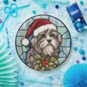 Havanese Glas in lood Kerst Papieren Bordje (Feest)