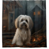 Havanese Halloween eng Douchegordijn (Voorkant)