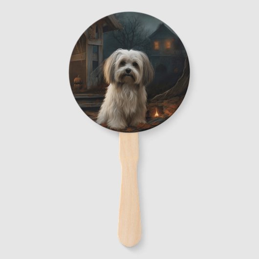 Havanese Halloween eng Handwaaier (Achterkant)