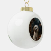 Havanese Halloween eng Keramische Bal Ornament (Links)