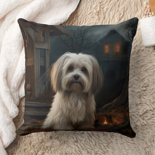 Havanese Halloween eng Kussen (Deken)