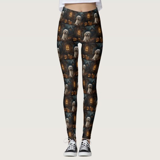 Havanese Halloween eng Leggings (Voorkant)