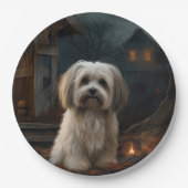 Havanese Halloween eng Papieren Bordje (Voorkant)