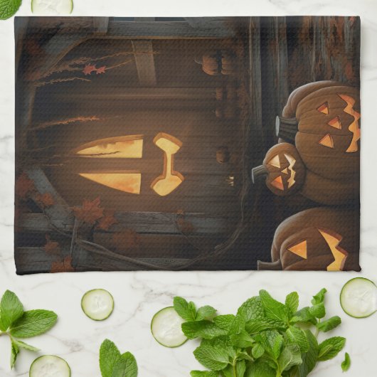 Havanese Halloween eng Theedoek (Gevouwen)