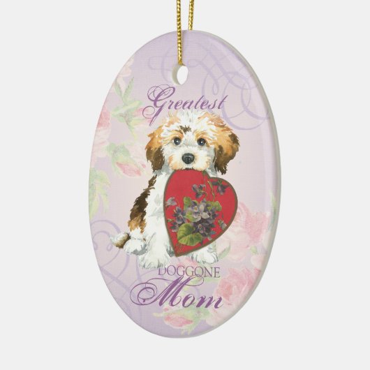 Havanese Heart Mam Ceramic Ornament (Links)