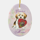 Havanese Heart Mam Ceramic Ornament (Voorkant)