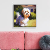 Havanese Hond Canvas Afdruk (Insitu (Woonkamer))
