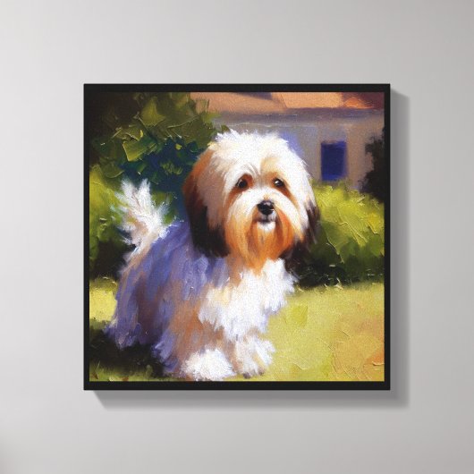Havanese Hond Canvas Afdruk (Voorkant)
