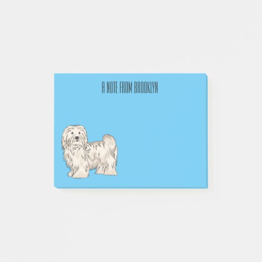 Havanese hond cartoon illustratie post-it® notes (Voorkant)