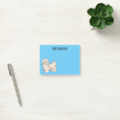 Havanese hond cartoon illustratie post-it® notes (Kantoor)