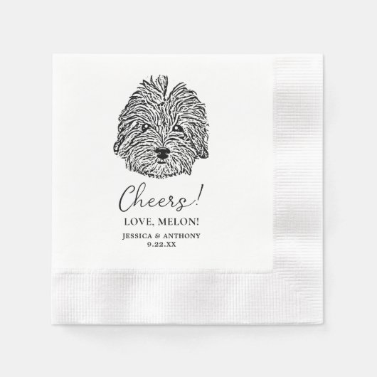 Havanese Hond Gepersonaliseerd Cheers Servetten (Voorkant)