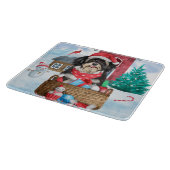 Havanese hond in het sneeuwbalhuis snijplank (Hoek)