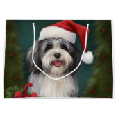Havanese Hond in Sneeuw Kerstmis Groot Cadeauzakje (Voorkant)
