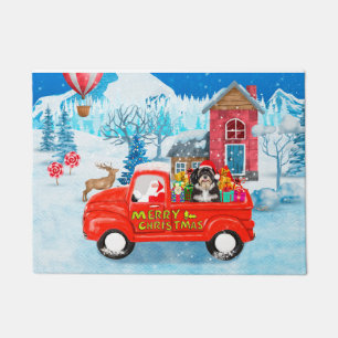 Havanese Hond Kerst Bezorgwagen Sneeuw Deurmat