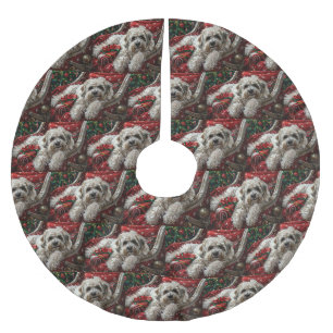 Havanese Hond Kerst Festiviteit Kerstboom Rok
