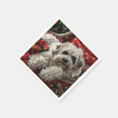 Havanese Hond Kerstfeest Servet (Hoek)