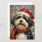 Havanese hond Kerstmis Feestdagenkaart (Voorkant / Achterkant)
