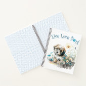 Havanese Hond Mam Bloemen Notitieboek (Binnen)