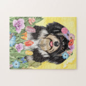Havanese hond met Flowers Spring Legpuzzel (Horizontaal)