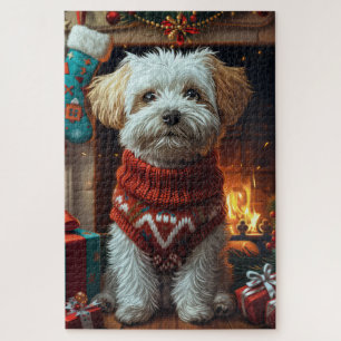 Havanese Hond Met Kerstcadeaus  Legpuzzel