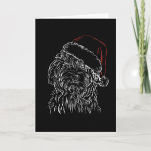 Havanese hond Santa Hat Kaart