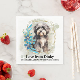Havanese Hond Trouwservies Met Foto Van Honden Servet