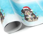 Havanese Hond Zittend Op Strand Kerst Pet Cadeaupapier (Rol Hoek)