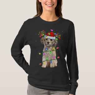 Havanese Hondenliefhebber Xmas Verlichting Santa H T-shirt