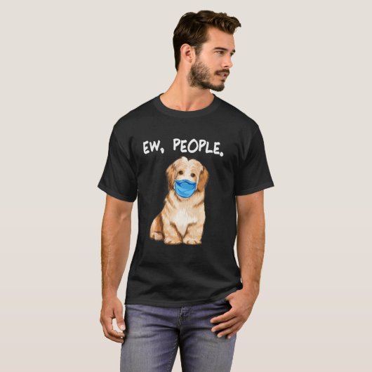 Havanese jonge mensen die hun gezichtsmasker drage t-shirt (Voorkant volledig)