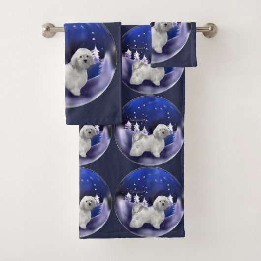 Havanese kerst bad handdoek (Insitu)