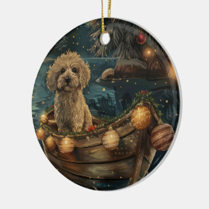 Havanese Kerst Feestelijke Reis Keramisch Ornament