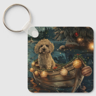 Havanese Kerst Feestelijke Reis Sleutelhanger