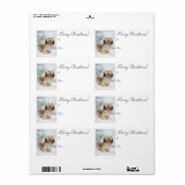 Havanese kerstcadeaulabels etiket (Full Sheet)