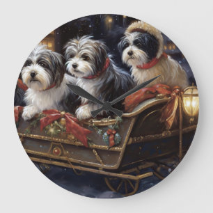 Havanese Kerstfeest Seizoen Grote Klok