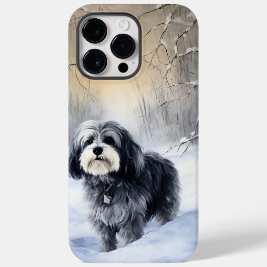 Havanese laat het sneeuwen Kerstmis Case-Mate iPhone Case (Achterkant)