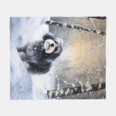 Havanese laat het sneeuwen Kerstmis Fleece Deken (Voorkant (Horizontaal))