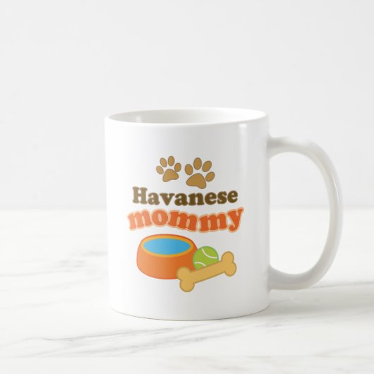 Havanese mammie Hondenras Gift Koffiemok (Rechts)